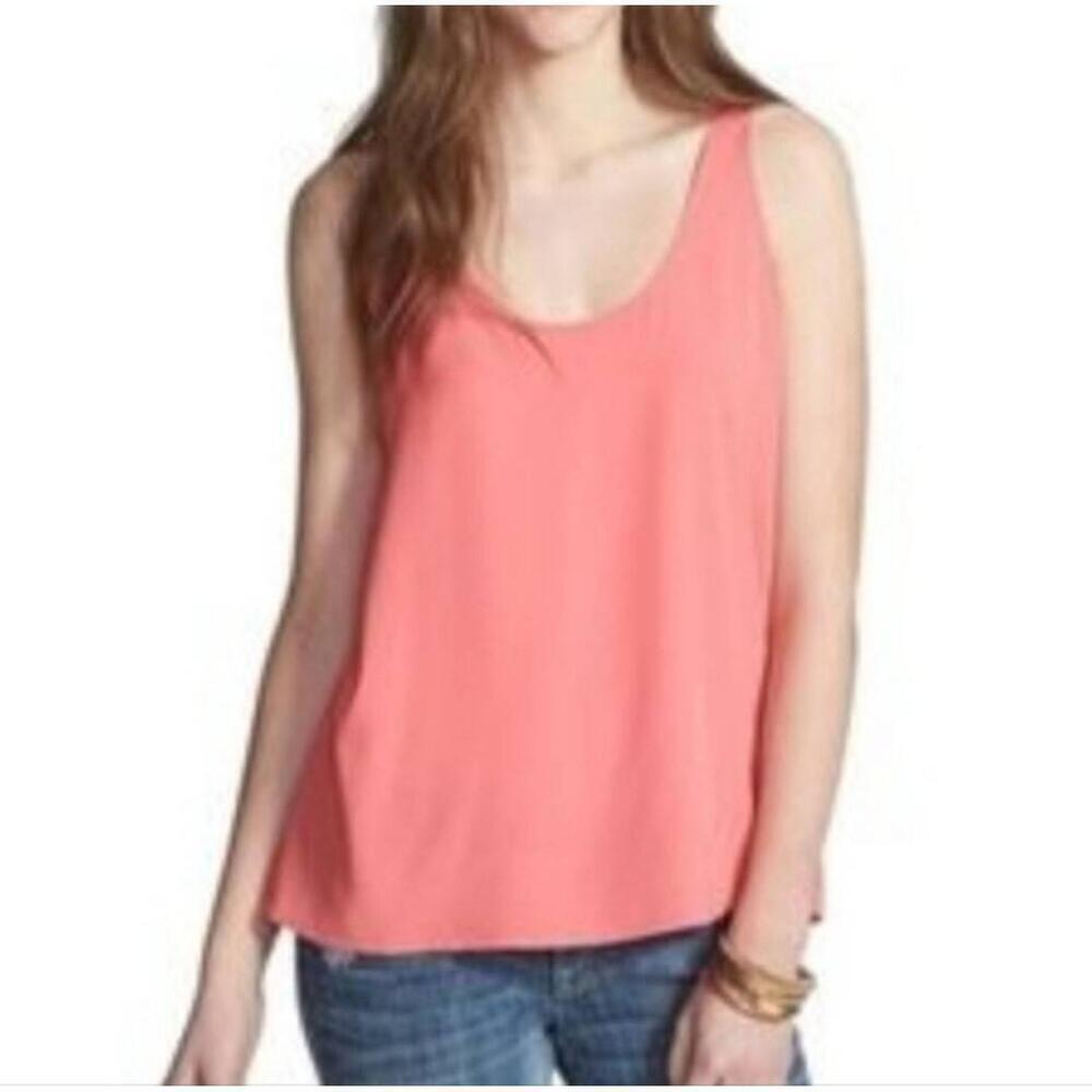 Frenchi Syd Pink Sleeveless Flowy Tank Top Soft Polyester Style Small